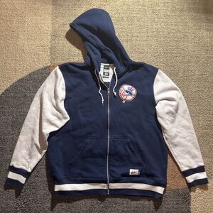 Nike - Cooperstown Collection New York Yankees Navy and White Hoodie - XXL